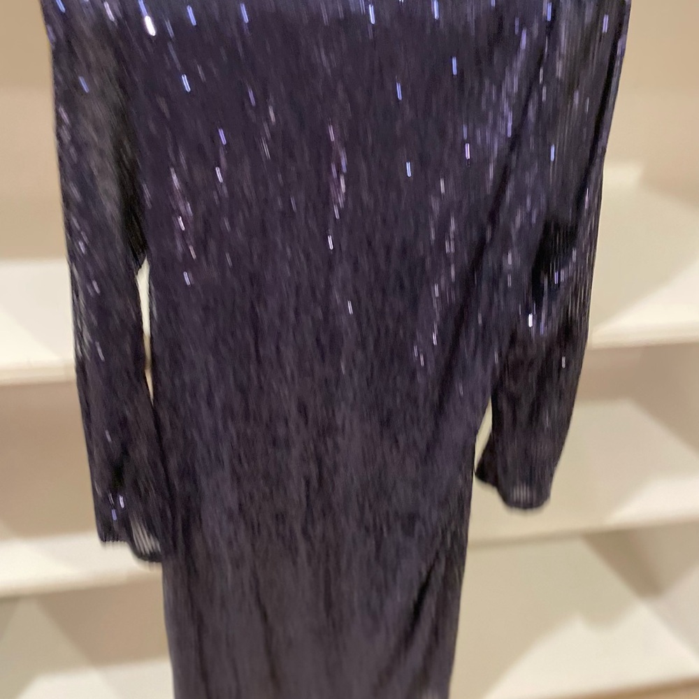 Navy Blue Sequin Dress, Size Large, New Without Tags